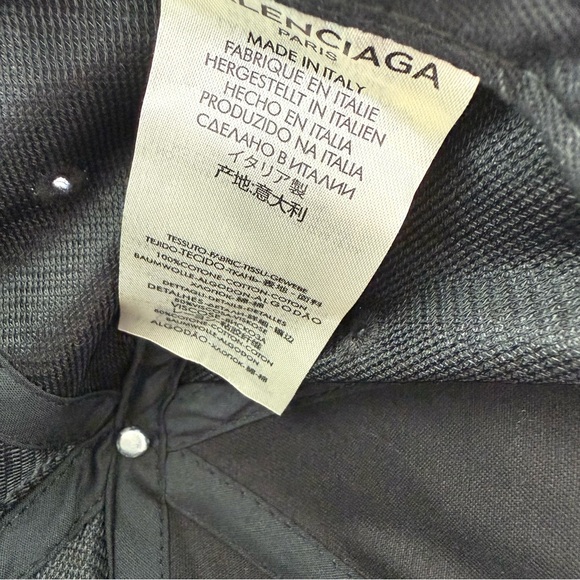 Balenciaga Black Cap with White and Red Embroidery main image 6